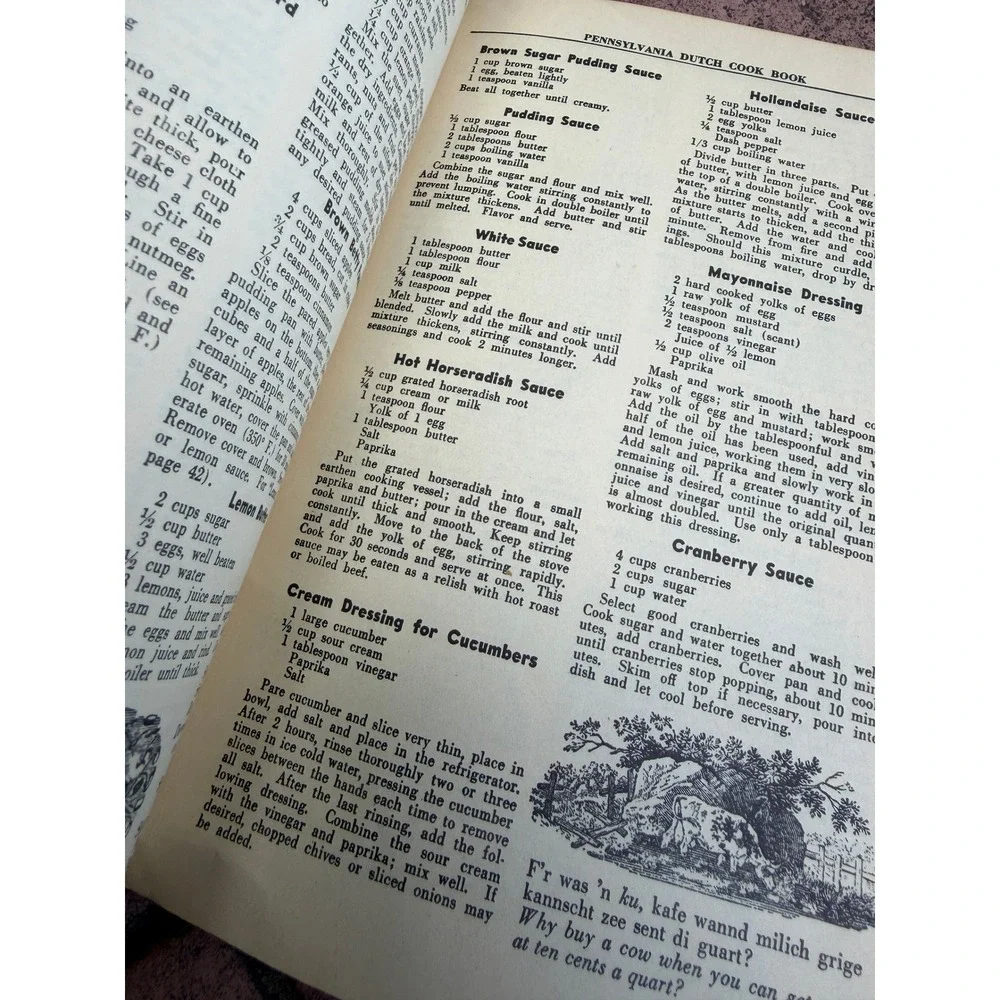 Culinary Arts Press Pennsylvania PA Dutch Cookbook 1936 Vintage Recipes Ephemera